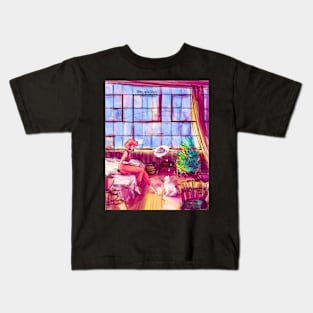 Cozy Mornings original drawing by @maplejoyy Kids T-Shirt